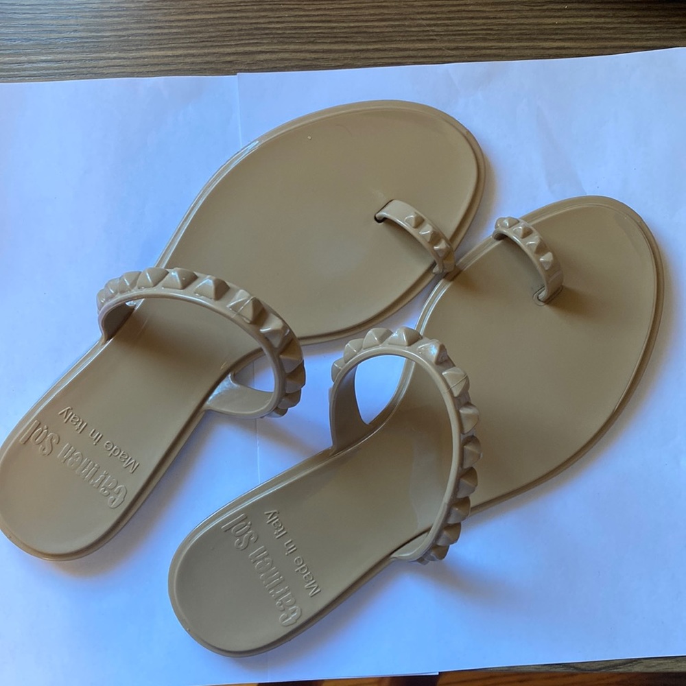Carmen Sol Sandals. Nude color, size 11, (but fit like a 10) hardly worn.